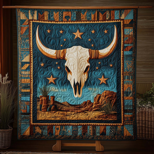 Longhorn Serenity Quilted Blanket GFTOQA925