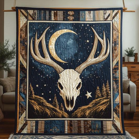 Moon Stag Quilted Blanket GFTOQA933