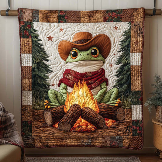 Cowboy Frog Quilted Blanket GFTOQA996