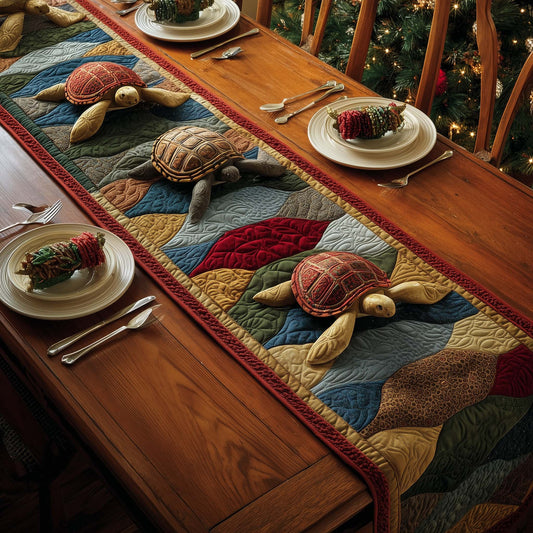 Forest Turtle Quilted Table Runner GFTOQM1000