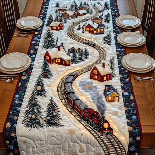 Winter Railway Quilted Table Runner GFTOQM1003