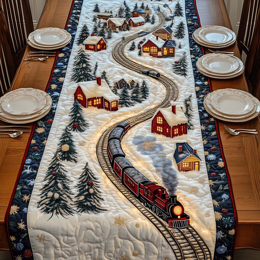 Winter Railway Quilted Table Runner GFTOQM1003
