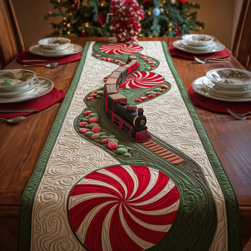 Candy Train Quilted Table Runner GFTOQM1004