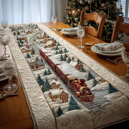 Snowy Express Quilted Table Runner GFTOQM1005