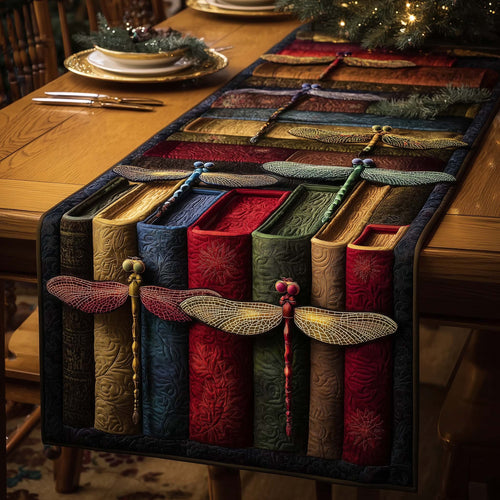 Library Dragonfly Quilted Table Runner GFTOQM1012