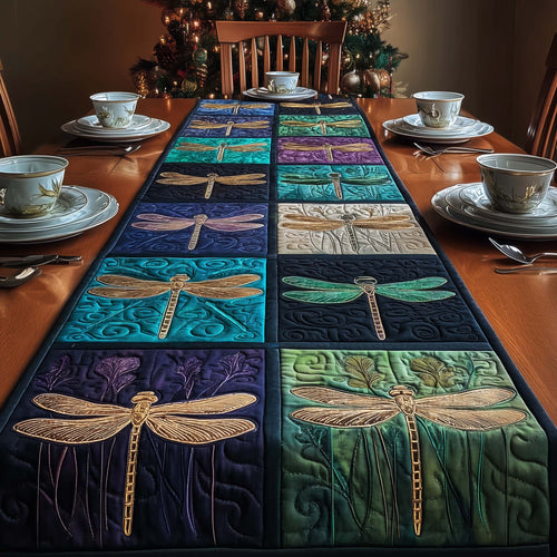 Garden Dragonfly Quilted Table Runner GFTOQM1014