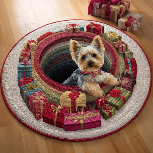 Yorkshire Terrier Quilted Round Mat GFTOQM101