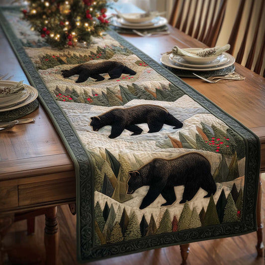 Forest Bear Quilted Table Runner GFTOQM1020