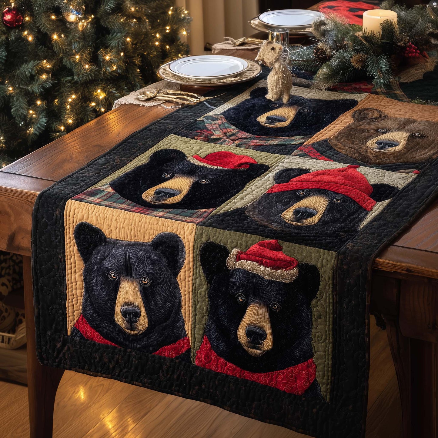 Winter Bears Quilted Table Runner GFTOQM1022