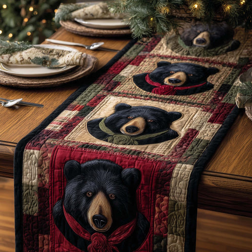 Cabin Bears Quilted Table Runner GFTOQM1023