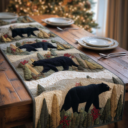 Woodland Bear Quilted Table Runner GFTOQM1026