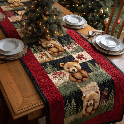 Forest Cub Quilted Table Runner GFTOQM1032