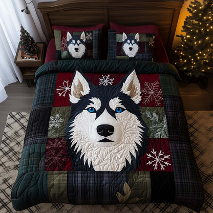 Nordic Husky 3-Piece Quilted Bedding Set GFTOQM1037
