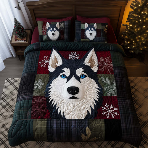 Nordic Husky 3-Piece Quilted Bedding Set GFTOQM1037