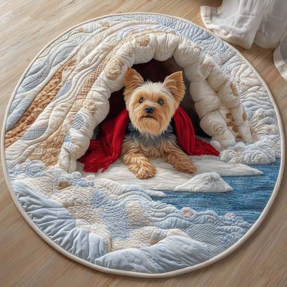 Yorkshire Terrier Quilted Round Mat GFTOQM103
