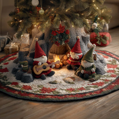 Gnome Campfire Quilted Tree Skirt GFTOQM1042