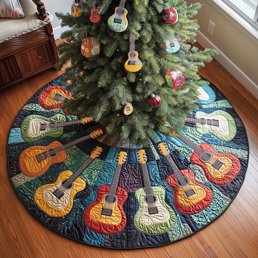 Guitar Meadow Quilted Tree Skirt GFTOQM1049