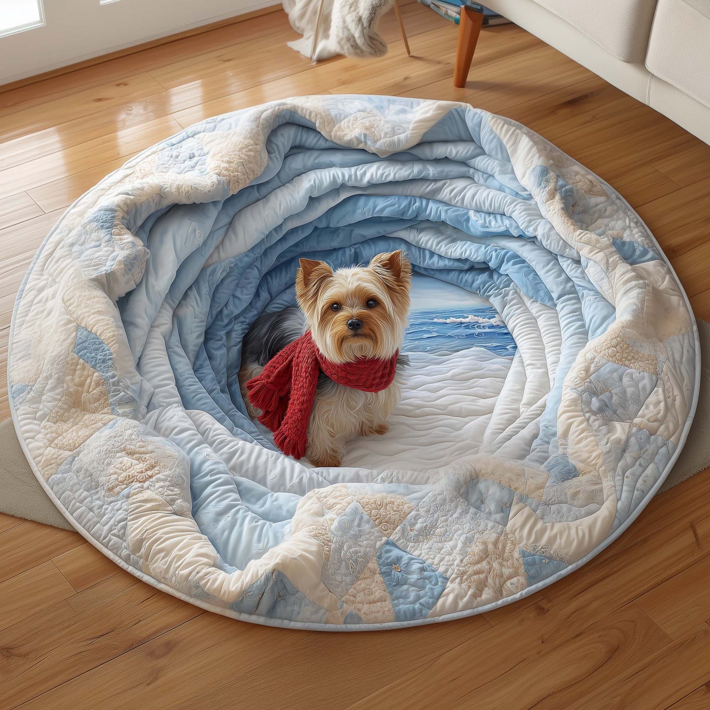 Yorkshire Terrier Quilted Round Mat GFTOQM104