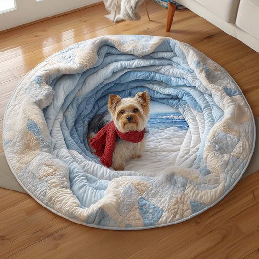Yorkshire Terrier Quilted Round Mat GFTOQM104