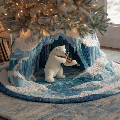 Glacier Violin Quilted Tree Skirt GFTOQM1050