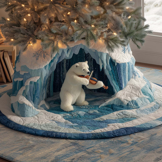 Glacier Violin Quilted Tree Skirt GFTOQM1050