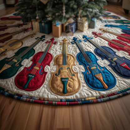 Color Violins Quilted Tree Skirt GFTOQM1051