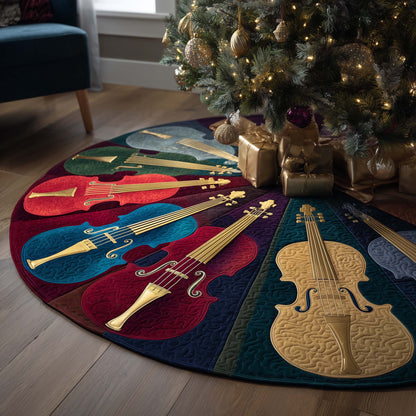 Golden Strings Quilted Tree Skirt GFTOQM1056