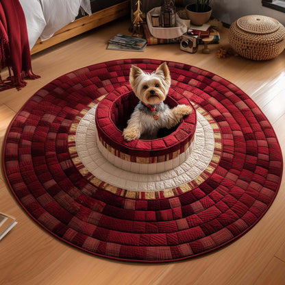 Yorkshire Terrier Quilted Round Mat GFTOQM105