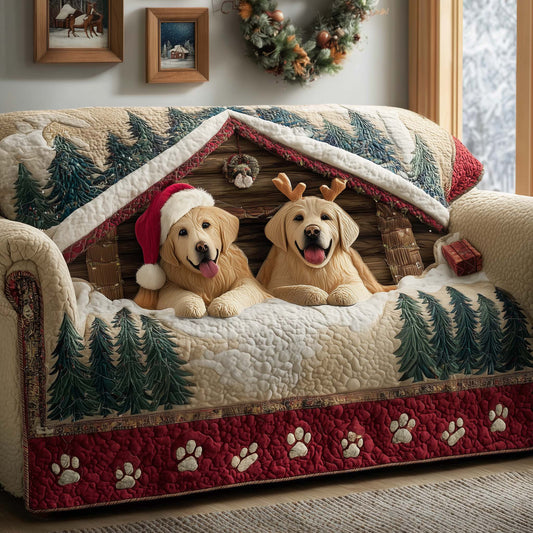 Cozy Cabin Quilted Sofa Cover GFTOQM1068