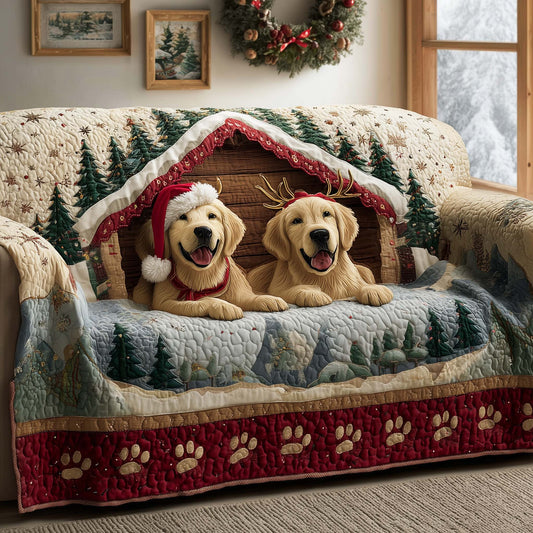 Holiday Cabin Quilted Sofa Cover GFTOQM1070