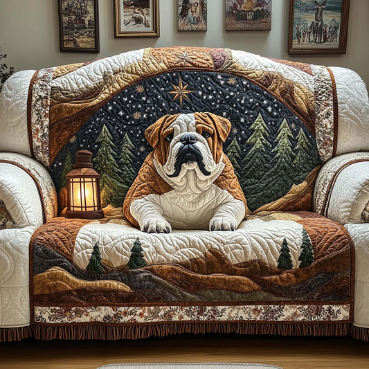 Lantern Bulldog Quilted Sofa Cover GFTOQM1073