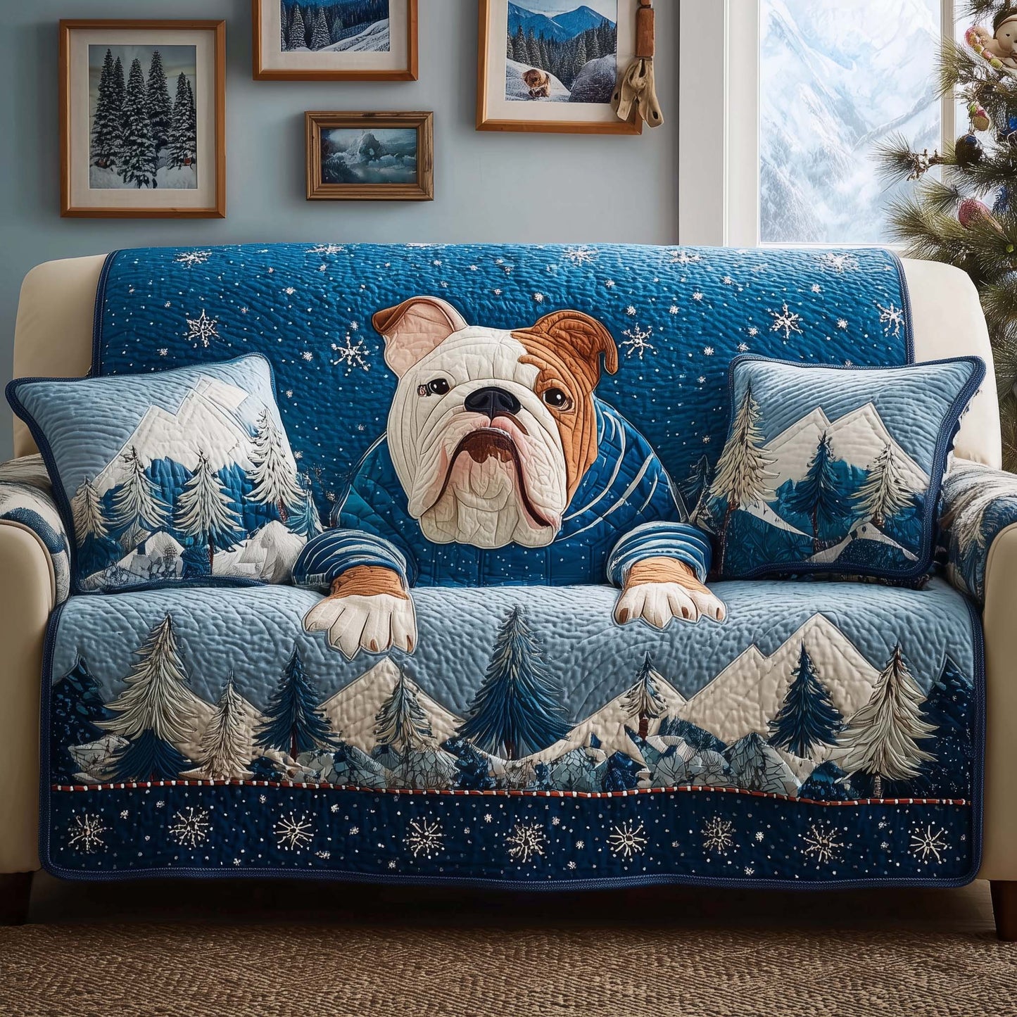 Alpine Bulldog Quilted Sofa Cover GFTOQM1077