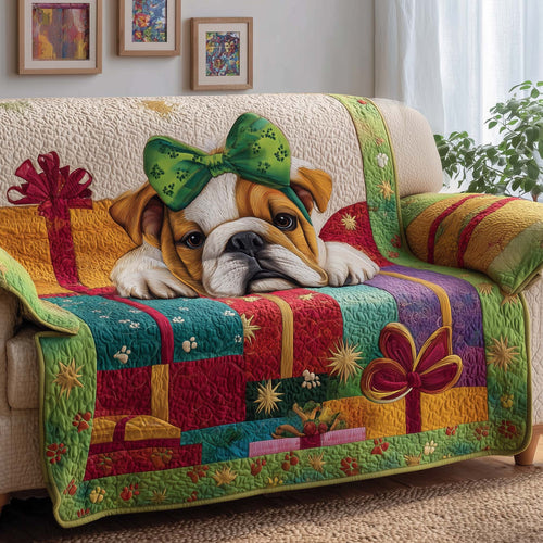 Gift Bulldog Quilted Sofa Cover GFTOQM1079