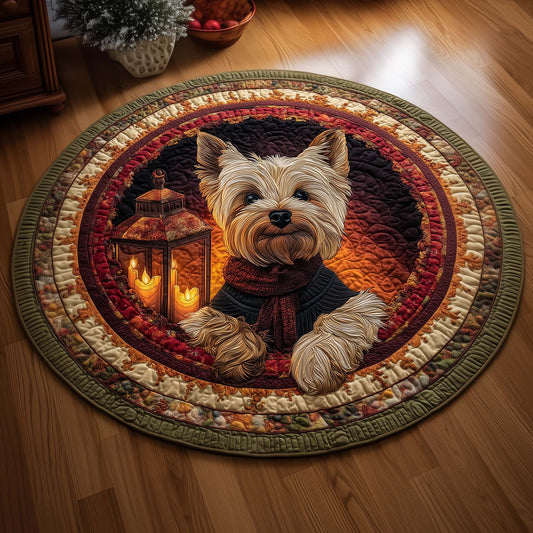 Yorkshire Terrier Quilted Round Mat GFTOQM107