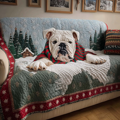 Holiday Cabin Quilted Sofa Cover GFTOQM1081