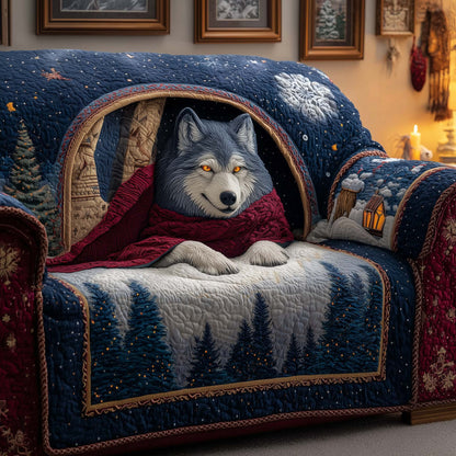 Twilight Wolf Quilted Sofa Cover GFTOQM1088