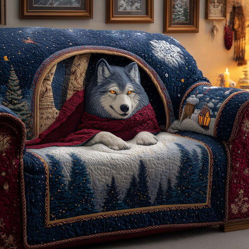 Twilight Wolf Quilted Sofa Cover GFTOQM1088