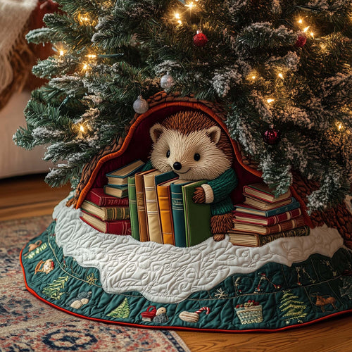 Cozy Hedgehog Quilted Tree Skirt GFTOQM1097