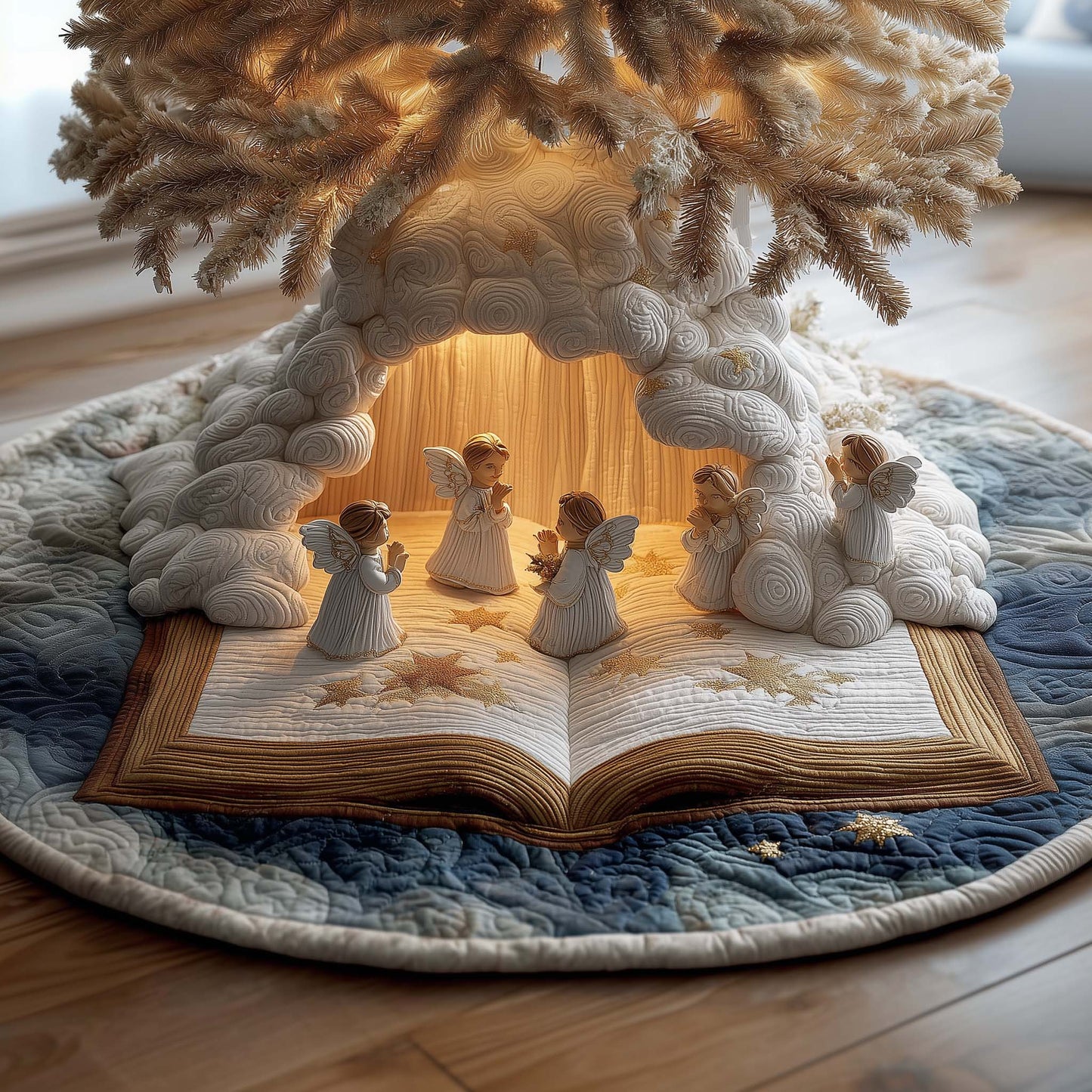 Angel Choir Quilted Tree Skirt GFTOQM1100