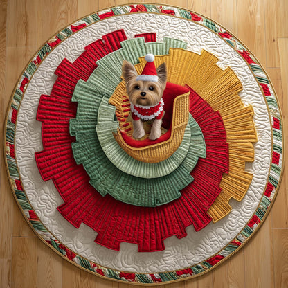 Yorkshire Terrier Quilted Round Mat GFTOQM110