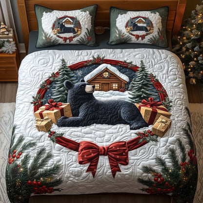 Gift Bear 3-Piece Quilted Bedding Set GFTOQM1113