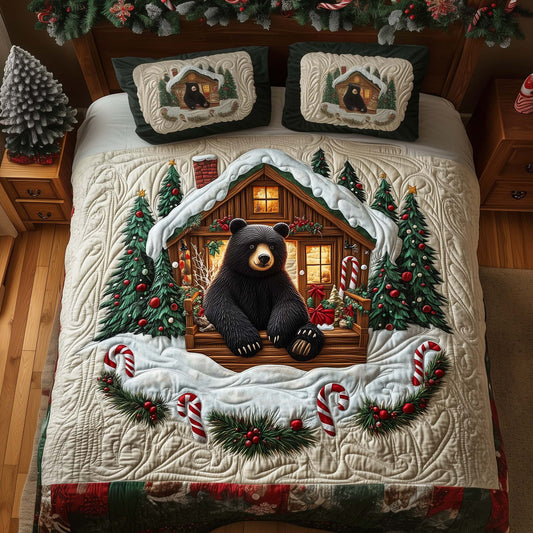 Candy Cabin 3-Piece Quilted Bedding Set GFTOQM1114