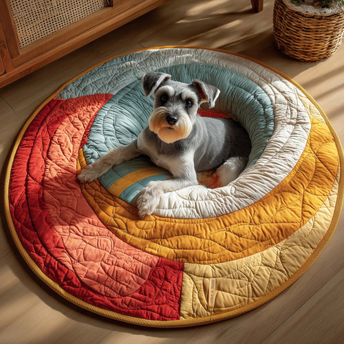 Schnauzer Quilted Round Mat GFTOQM111