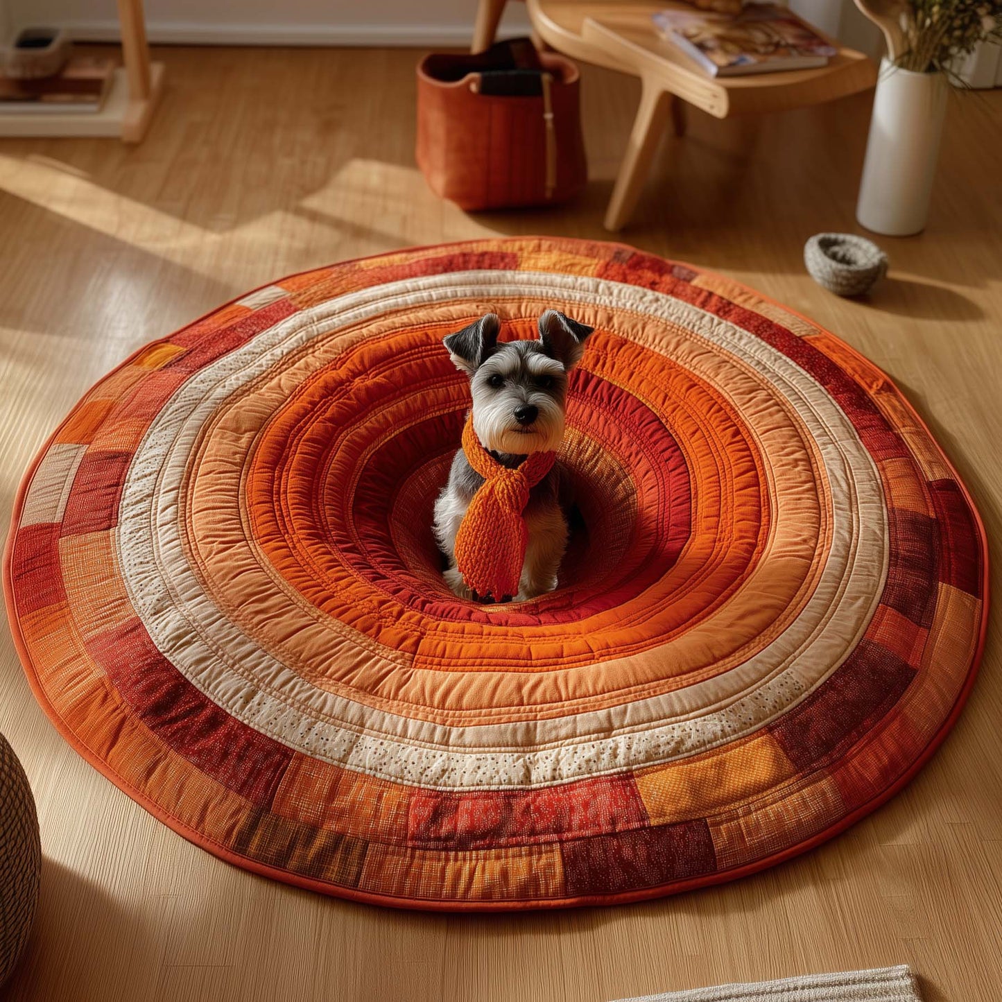 Schnauzer Quilted Round Mat GFTOQM112