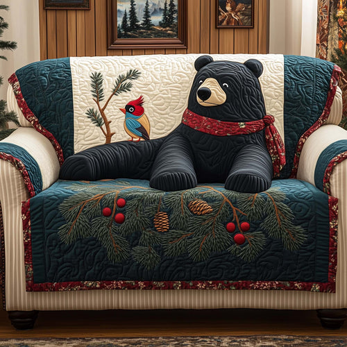 Cardinal Bear Quilted Sofa Cover GFTOQM1137