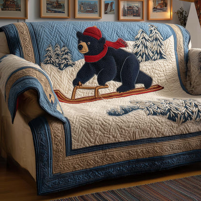 Sled Bear Quilted Sofa Cover GFTOQM1140