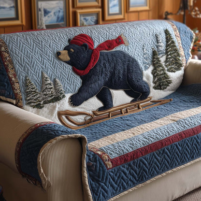 Snow Sledder Quilted Sofa Cover GFTOQM1142