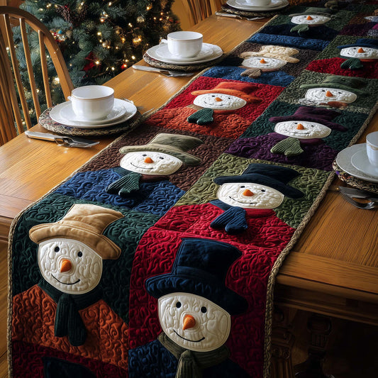 Snowman Parade Quilted Table Runner GFTOQM1164