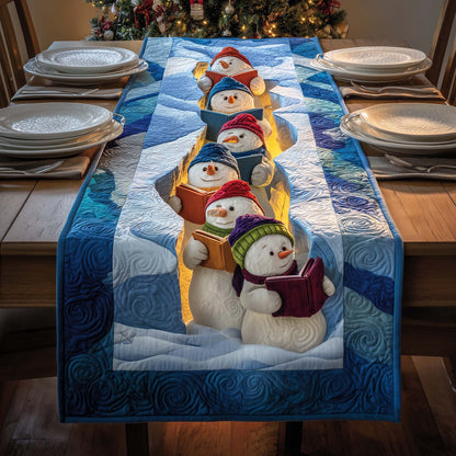 Caroling Snowmen Quilted Table Runner GFTOQM1165