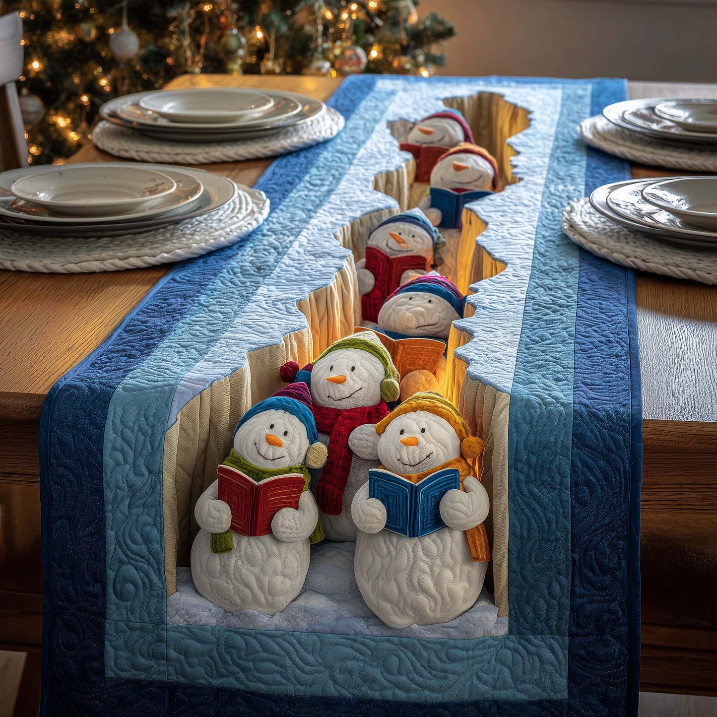 Snow Choir Quilted Table Runner GFTOQM1166